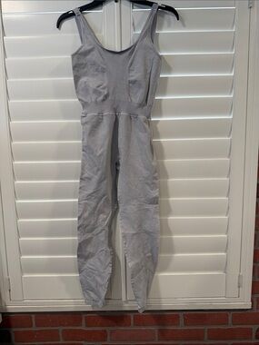 FP Movement by Free People Light Gray Sleeveless Jumpsuit